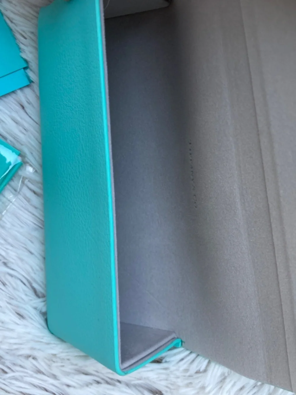 Empty Tiffany Glasses Case with cleaning cloth and information…***Flawed**